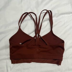 Dark red sports bra